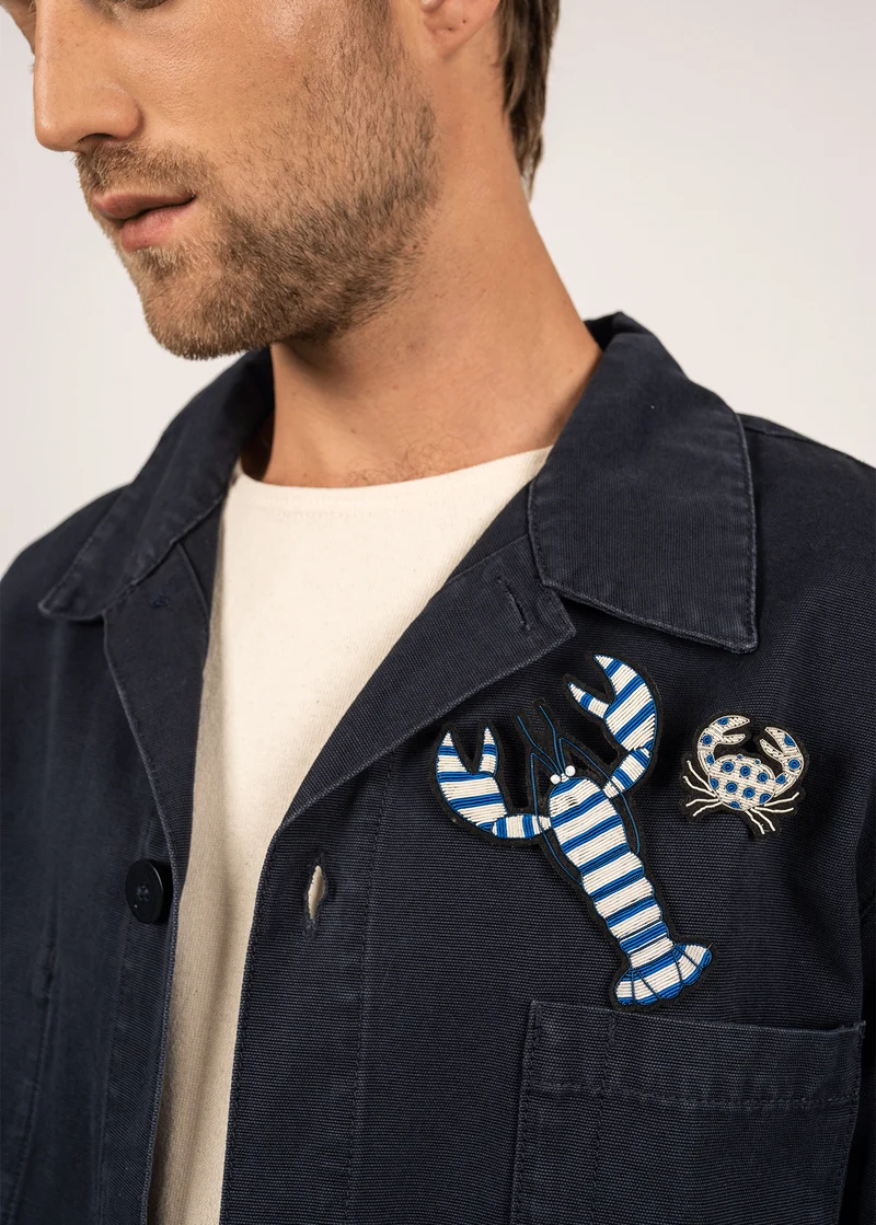 Broche langosta x Macon & Lesquoy (BLEU/BLANC)