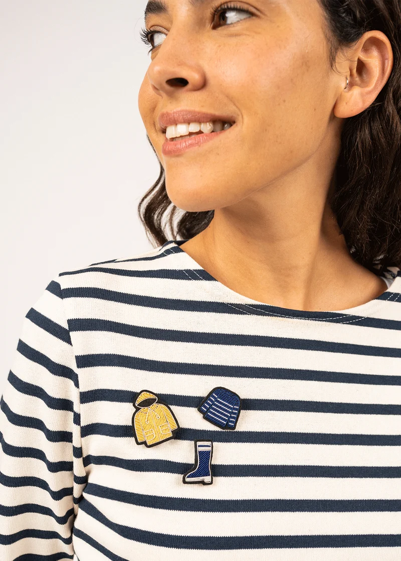 Broche para camisa bretona x Macon & Lesquoy (BLEU/BLANC)