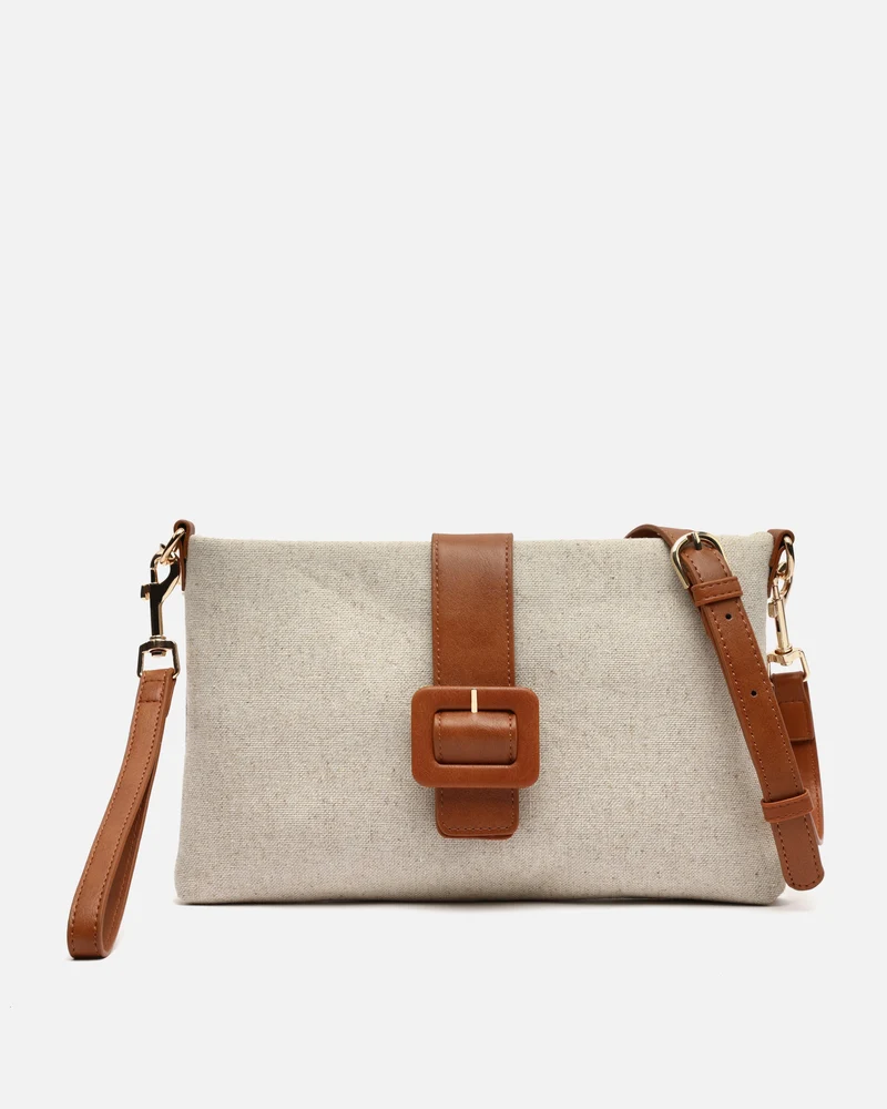 Soro bolso bandolera pequeño con asa de mano extraíble efecto rafia