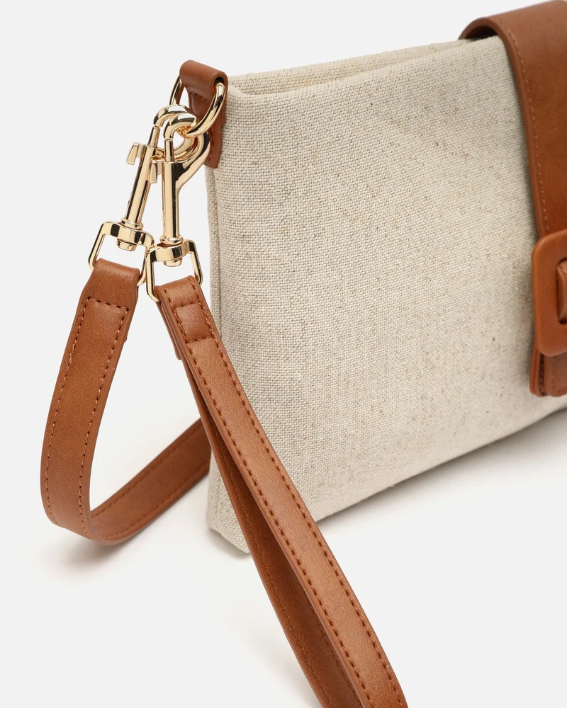 Soro bolso bandolera pequeño con asa de mano extraíble efecto rafia