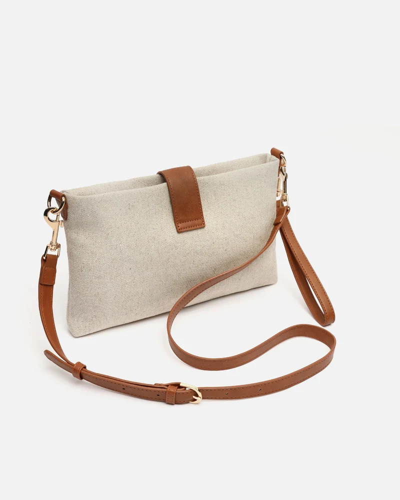 Soro bolso bandolera pequeño con asa de mano extraíble efecto rafia
