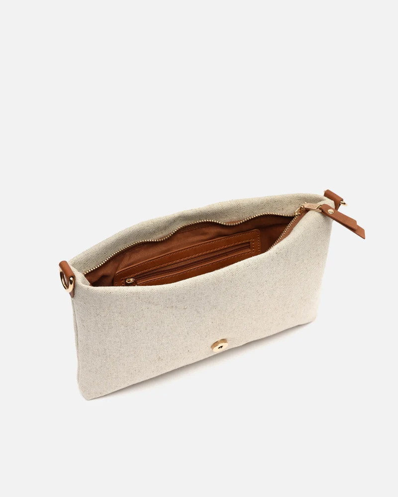 Soro bolso bandolera pequeño con asa de mano extraíble efecto rafia