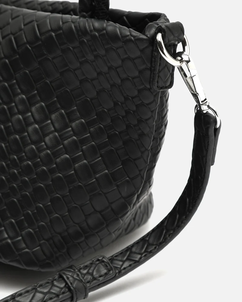 Trena bolso tote pequeño trenzado con asa bandolera extraíble