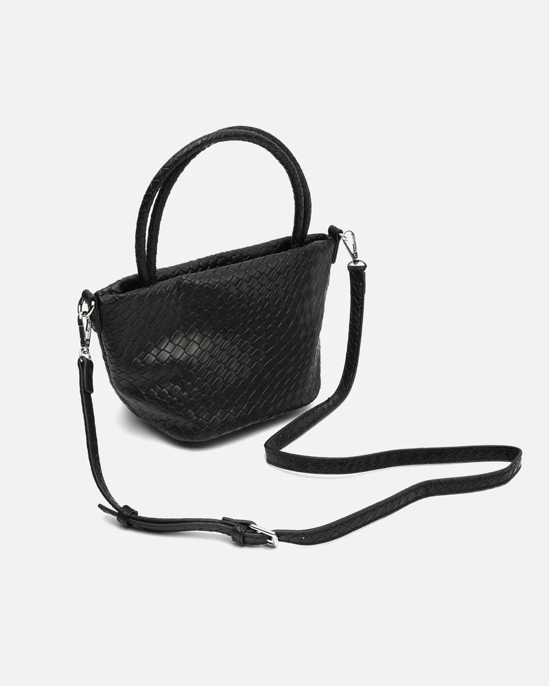Trena bolso tote pequeño trenzado con asa bandolera extraíble