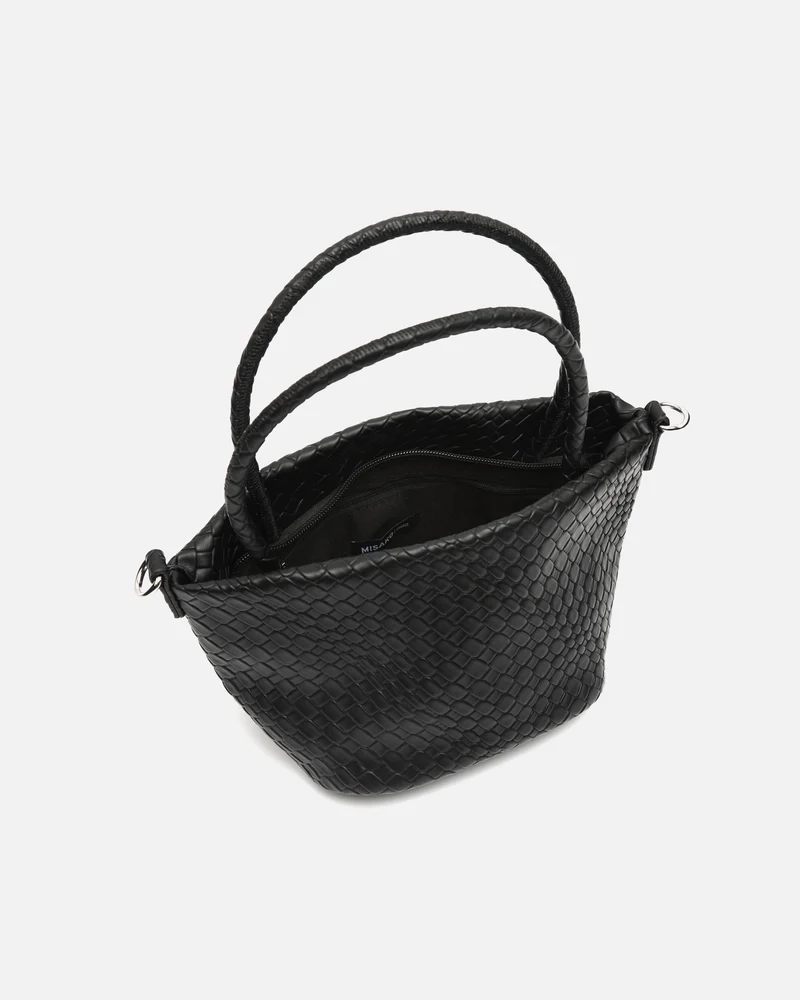 Trena bolso tote pequeño trenzado con asa bandolera extraíble