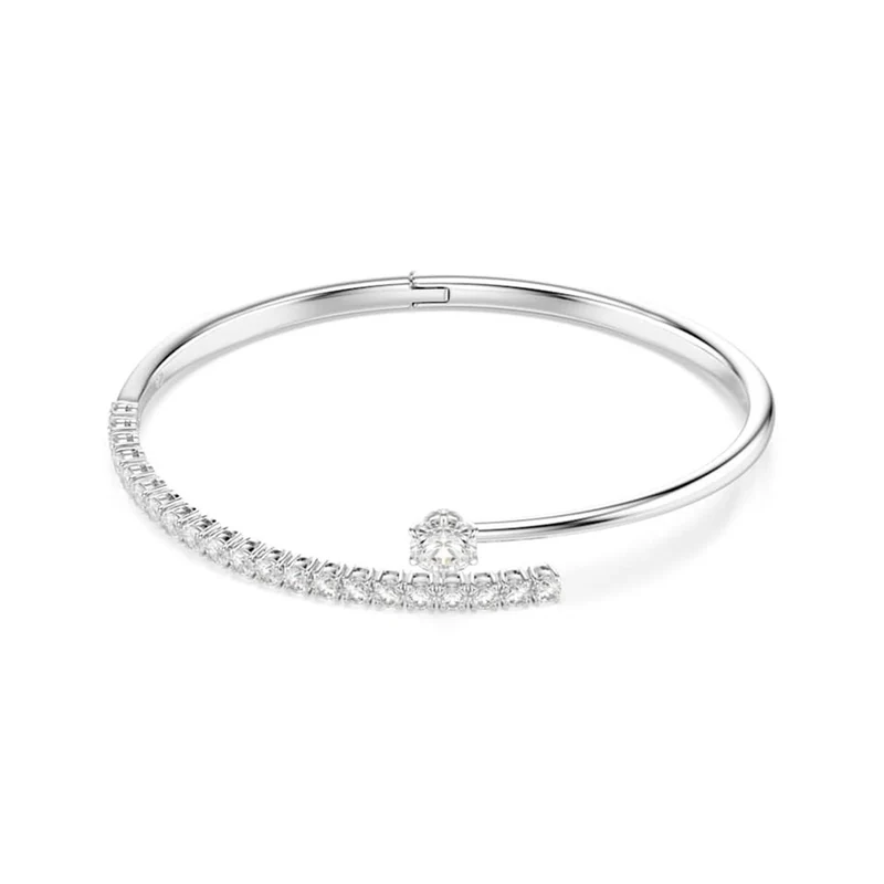 Swarovski Matrix Crash Zilverkleurige Open Armband 5753571