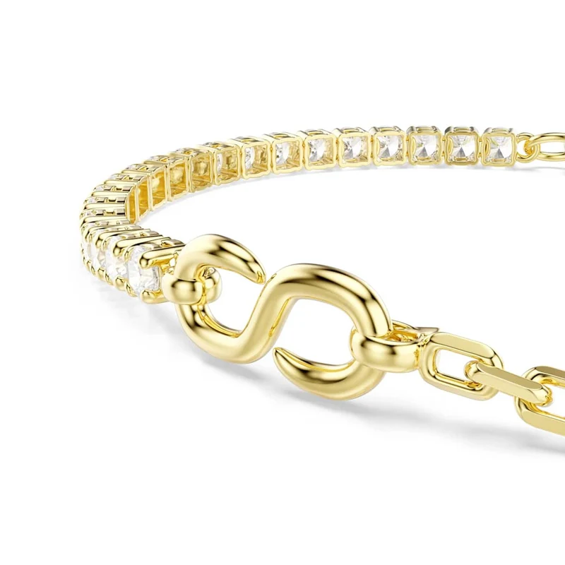 Swarovski Matrix Tennis Gouden Schakelarmband 5753925
