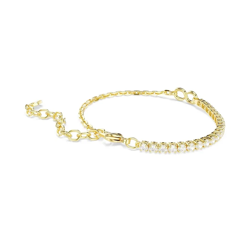 Swarovski Matrix Tennis Gouden Schakelarmband 5753925