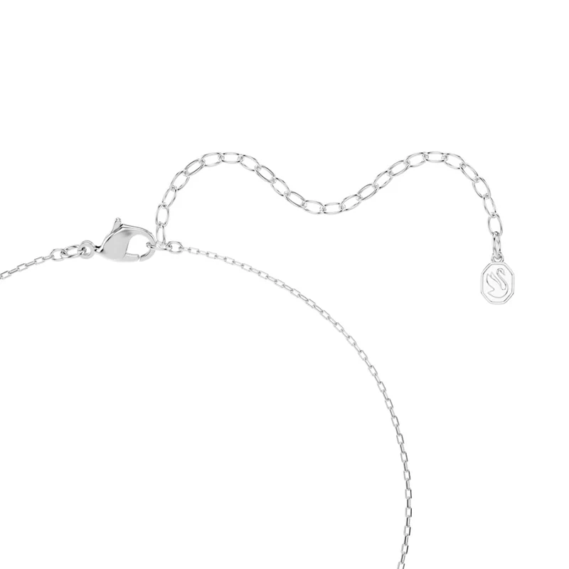 Swarovski Una Sparkling Dc Zilverkleurige Ketting met Groene Kristal 5757785