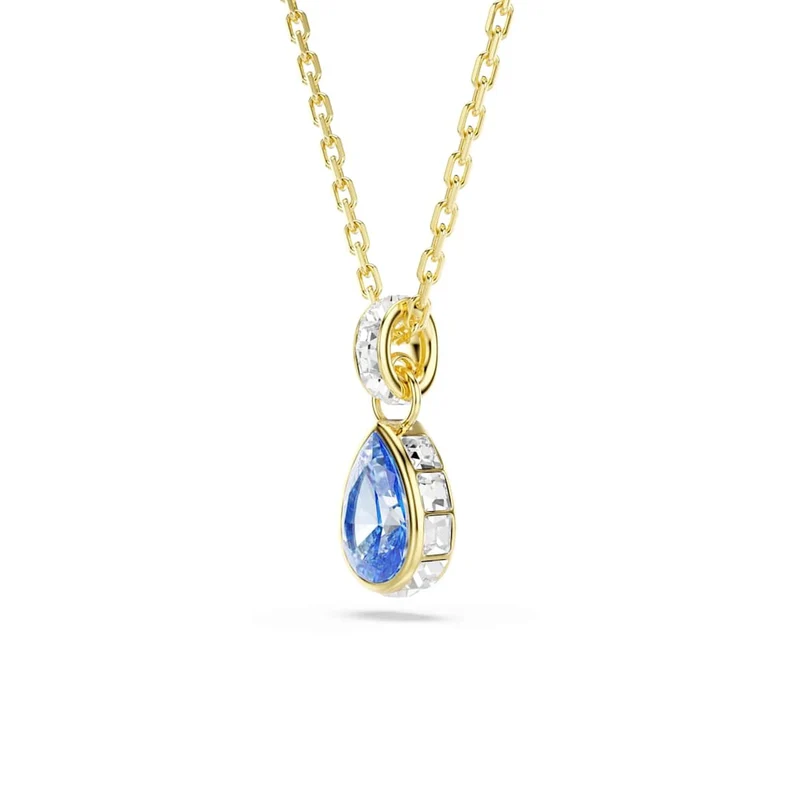 Swarovski Chroma Gouden Ketting met Blauwe Kristallen Hanger 5757786