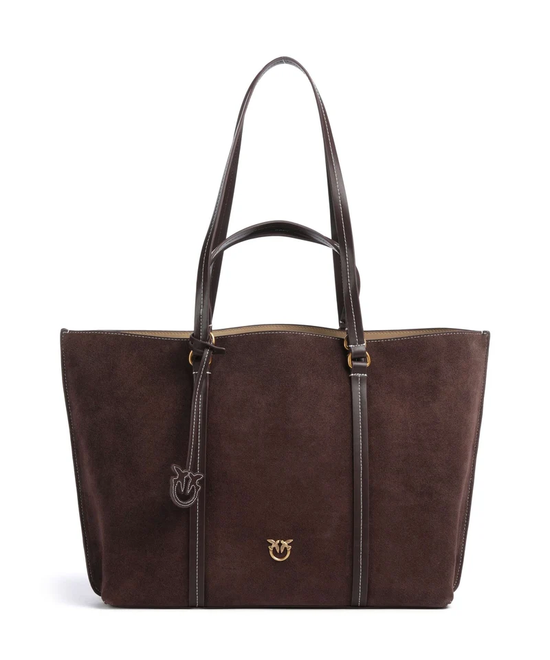 Pinko Carrie Big Bolsa shopping borgogna/antique gold