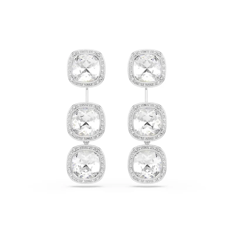 Swarovski Una Angelic Cushion Zilveren Oorbellen 5754342