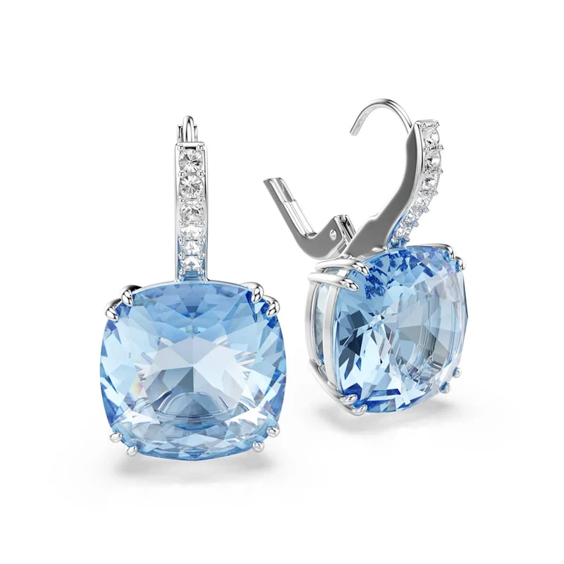 Swarovski Millenia Zilveren Oorbellen met Blauwe Kristal 5756150