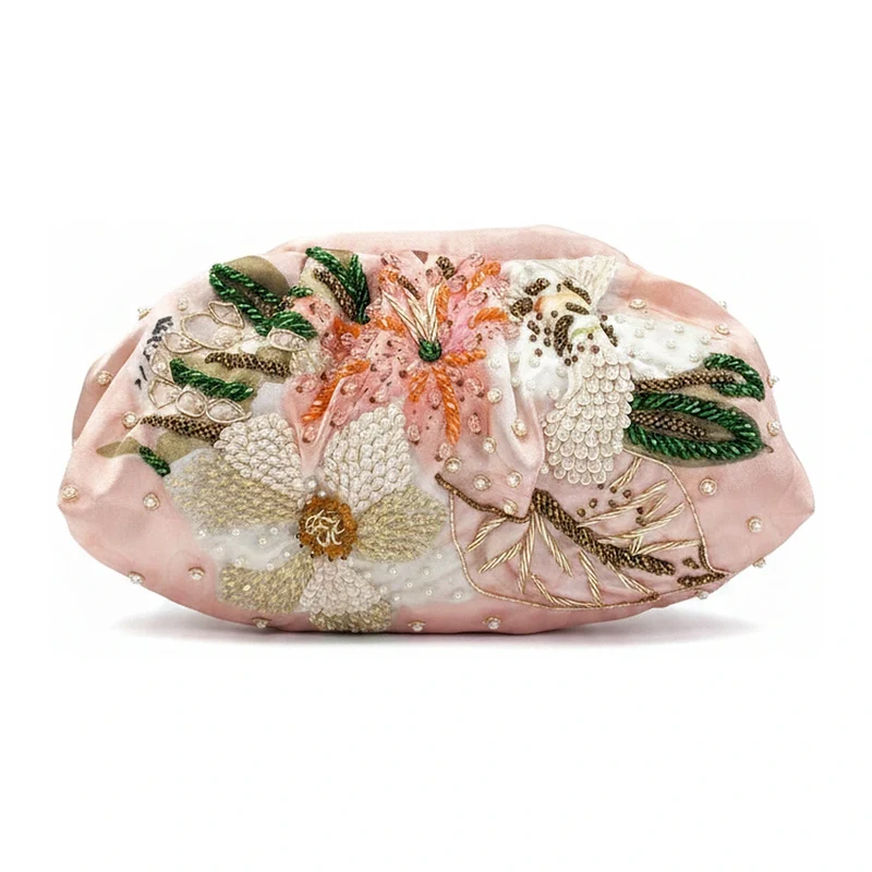 Bolso Nube Joya Encanta Rosa, Beige y Verde