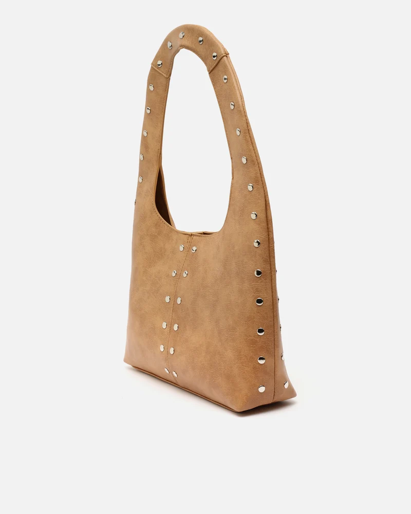 Estrangi bolso hobo grande con detalles metálicos