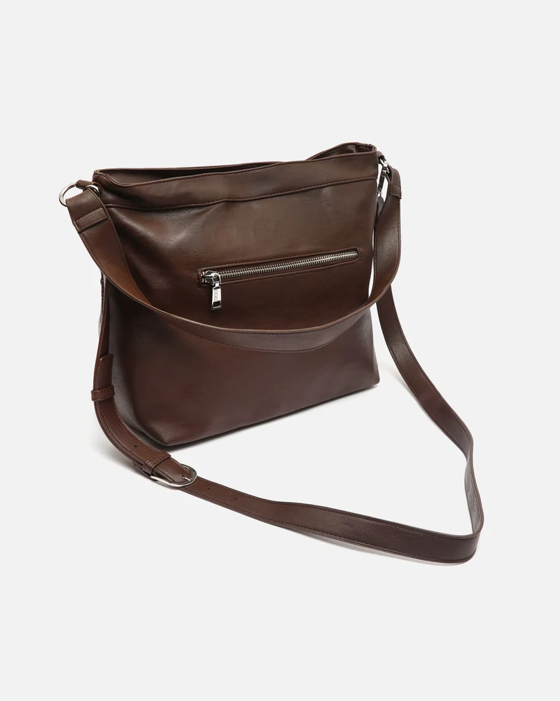Fuso bolso de hombro trenzado con bandolera extraíble