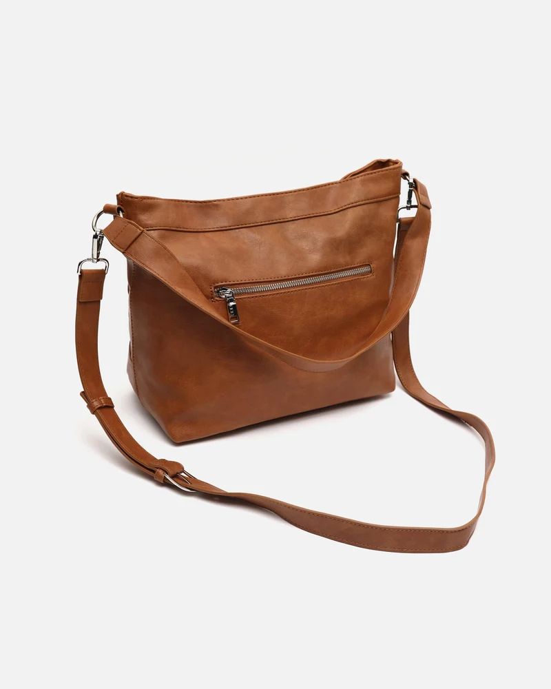 Fuso bolso de hombro trenzado con bandolera extraíble