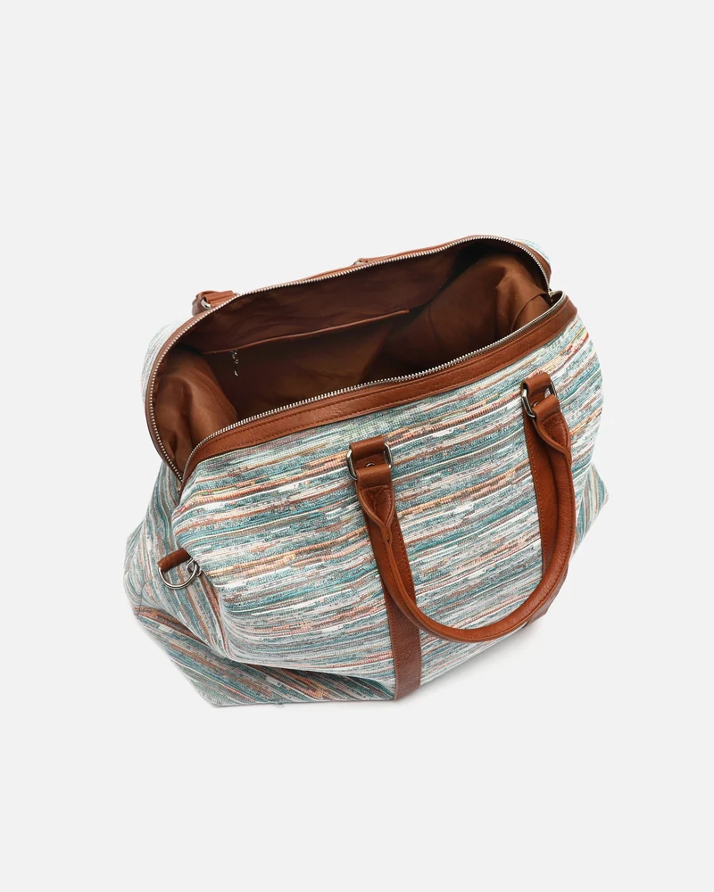 Lurdes bolsa fin de semana con bandolera extraíble y estampado jacquard
