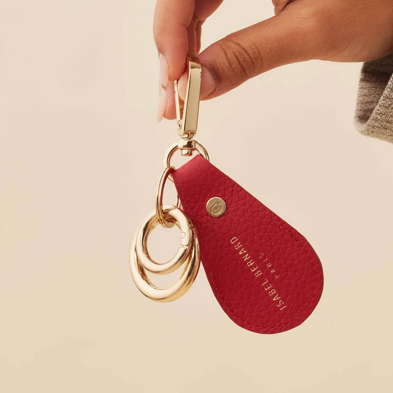 Isabel Bernard Honoré Filou Rood Kalfsleren Airtag Sleutelhanger IB66000-050
