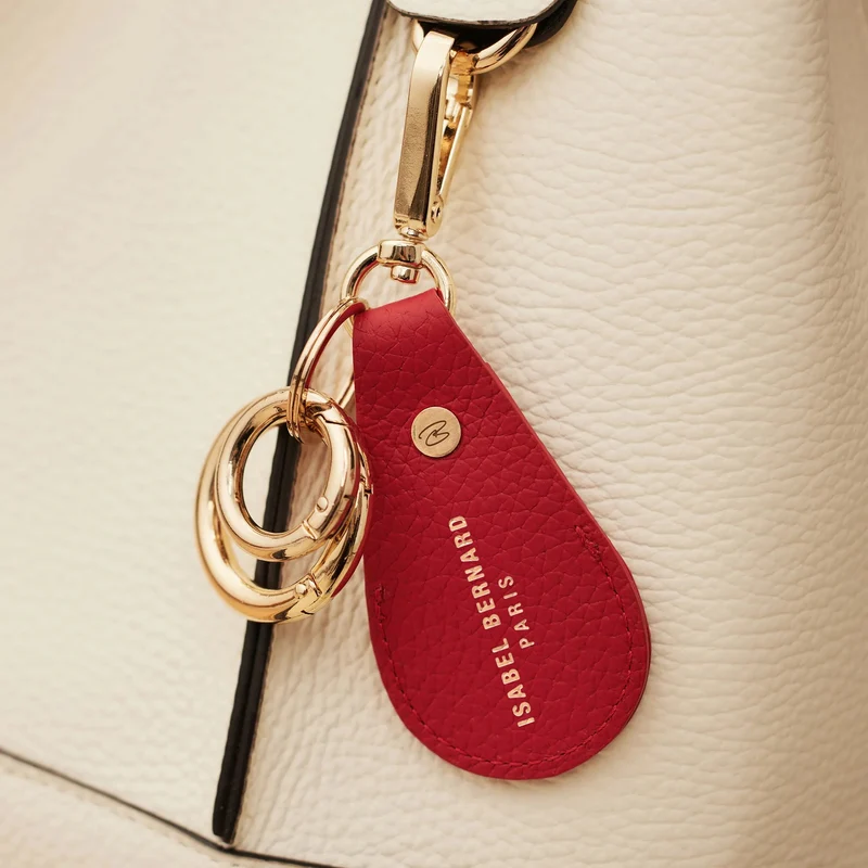 Isabel Bernard Honoré Filou Rood Kalfsleren Airtag Sleutelhanger IB66000-050