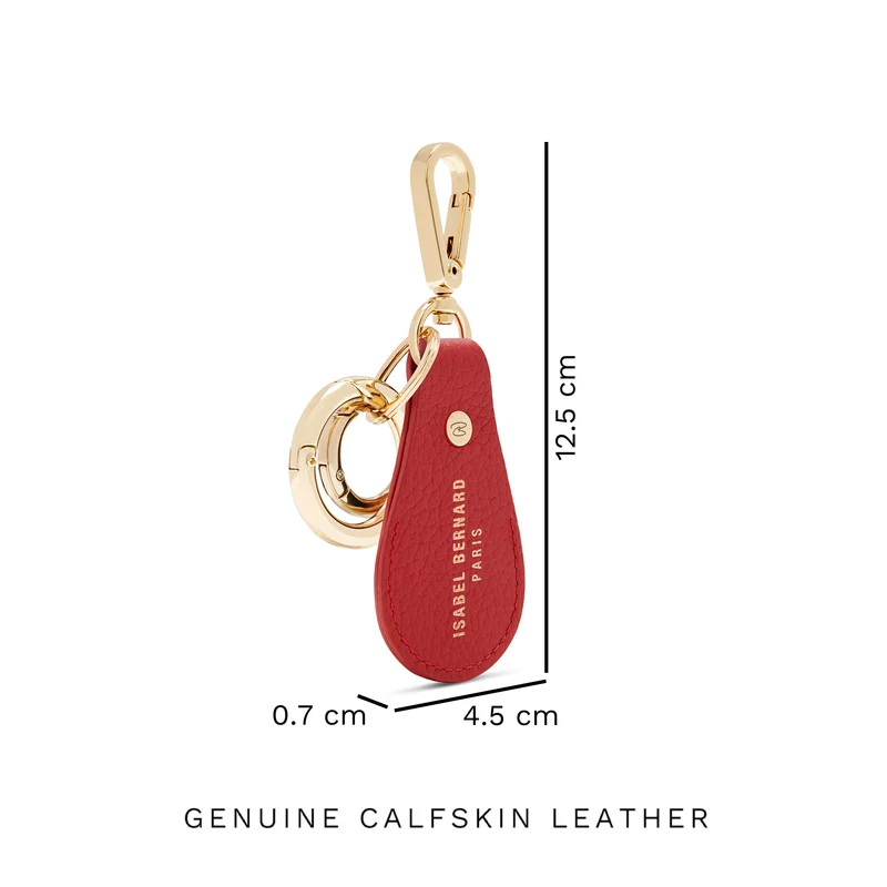 Isabel Bernard Honoré Filou Rood Kalfsleren Airtag Sleutelhanger IB66000-050