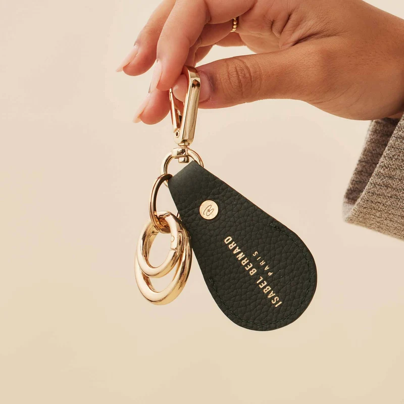 Isabel Bernard Honoré Filou Groene Kalfsleren Airtag Sleutelhanger IB66000-061