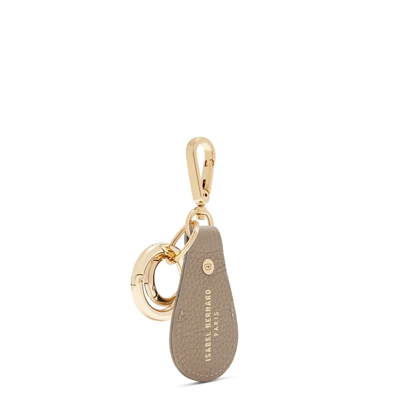 Isabel Bernard Honoré Filou Taupe Kalfsleren Airtag Sleutelhanger IB66000-078