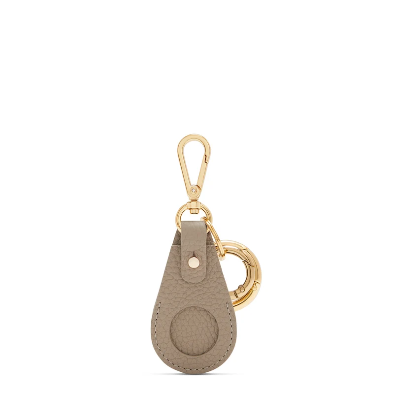 Isabel Bernard Honoré Filou Taupe Kalfsleren Airtag Sleutelhanger IB66000-078