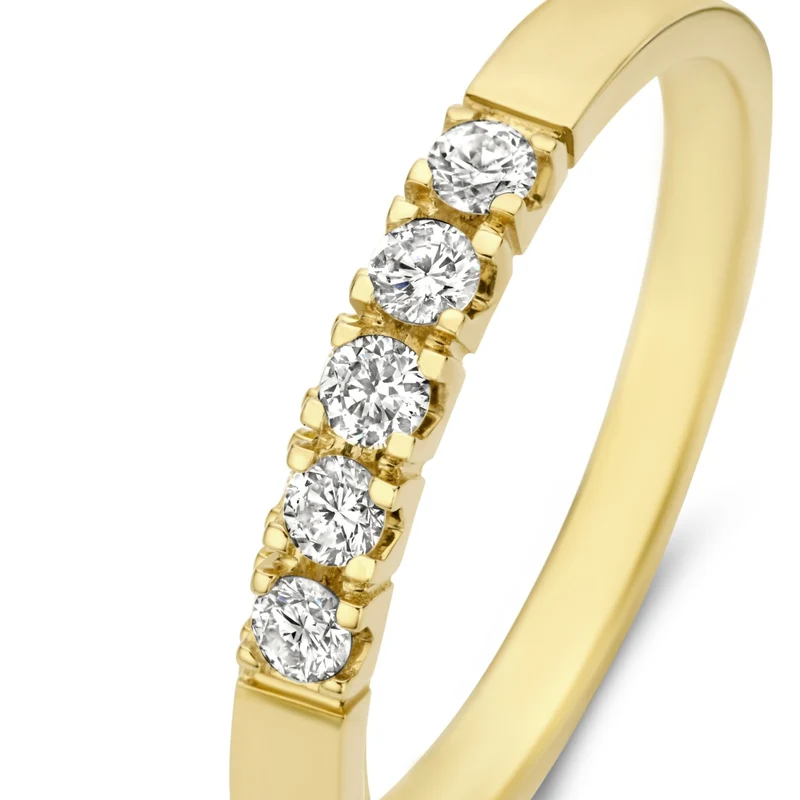 Isabel Bernard De la Paix Madeline 14 karaat gouden ring | diamant 0.20 ct | IBD330018-48