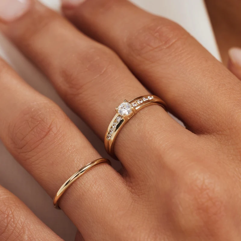 Isabel Bernard 14 Karaat Gouden Le Marais Estee Ring IB330069-50 (Maat: 50)