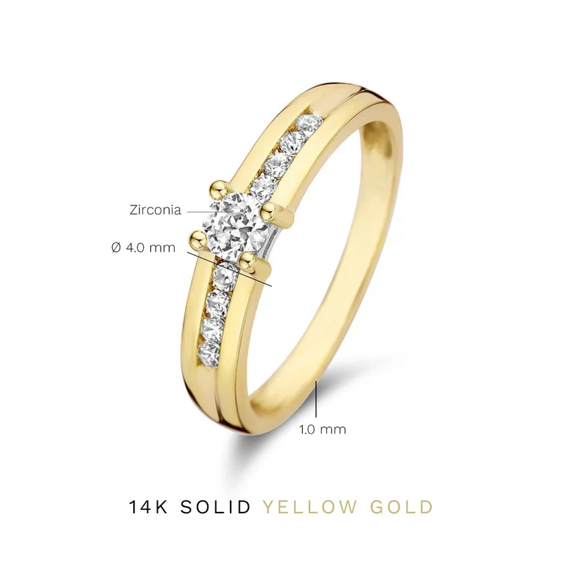 Isabel Bernard 14 Karaat Gouden Le Marais Estee Ring IB330069-50 (Maat: 50)