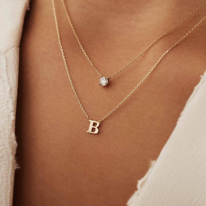 Isabel Bernard 14 Karaat Gouden Le Marais Chloé Ketting IB340134-A (Letter: A)