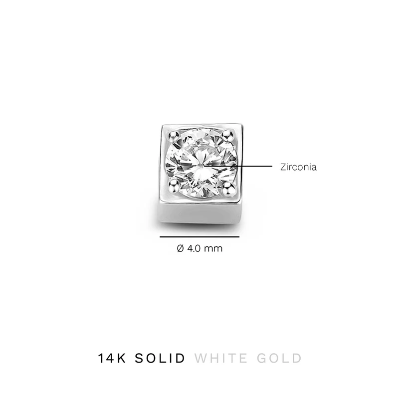 Isabel Bernard Saint Germain Felie 14 Karaat Witgouden Kubus Bedel IB350051