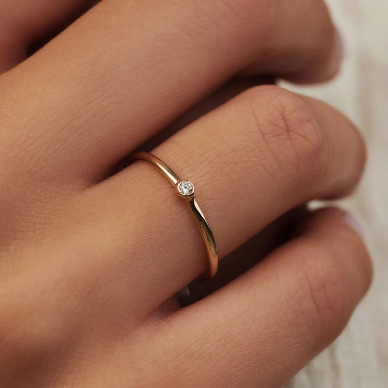 Isabel Bernard Rivoli Aélys 14 karaat gouden stacking ring IB330076-52 (Maat: 52)