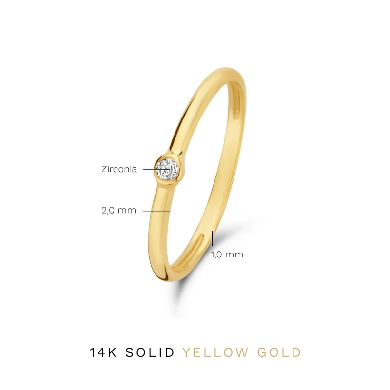 Isabel Bernard Rivoli Aélys 14 karaat gouden stacking ring IB330076-52 (Maat: 52)