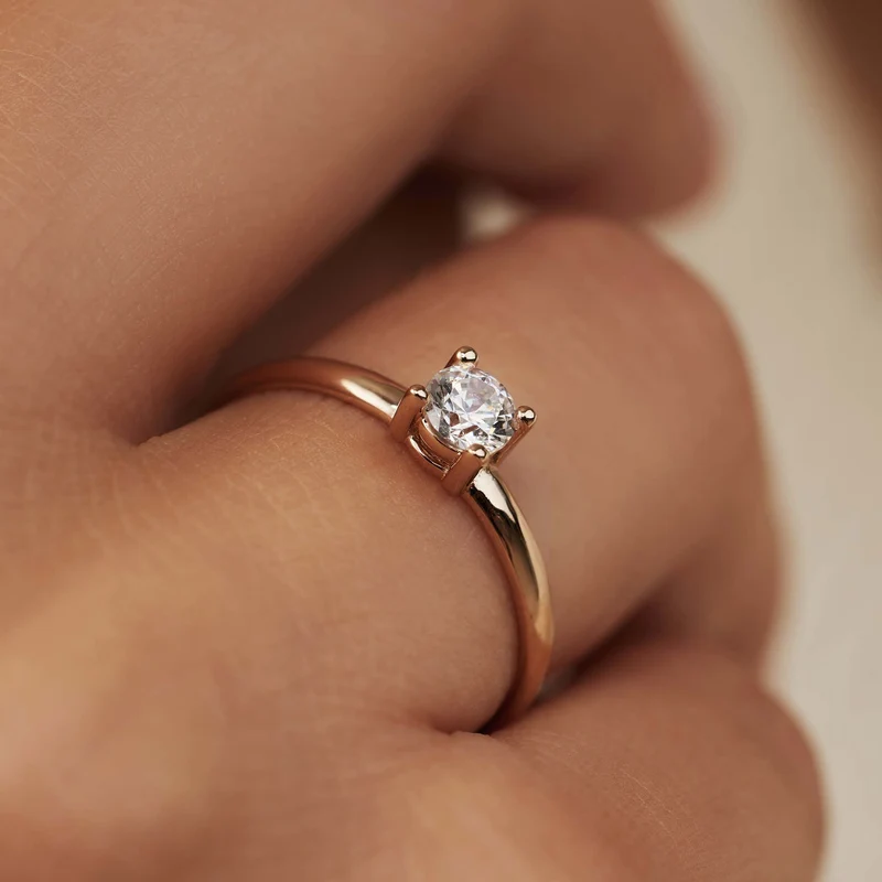 Isabel Bernard La Concorde Soleil 14 Karaat Roségouden Ring IB330074-50 (Maat: 50)