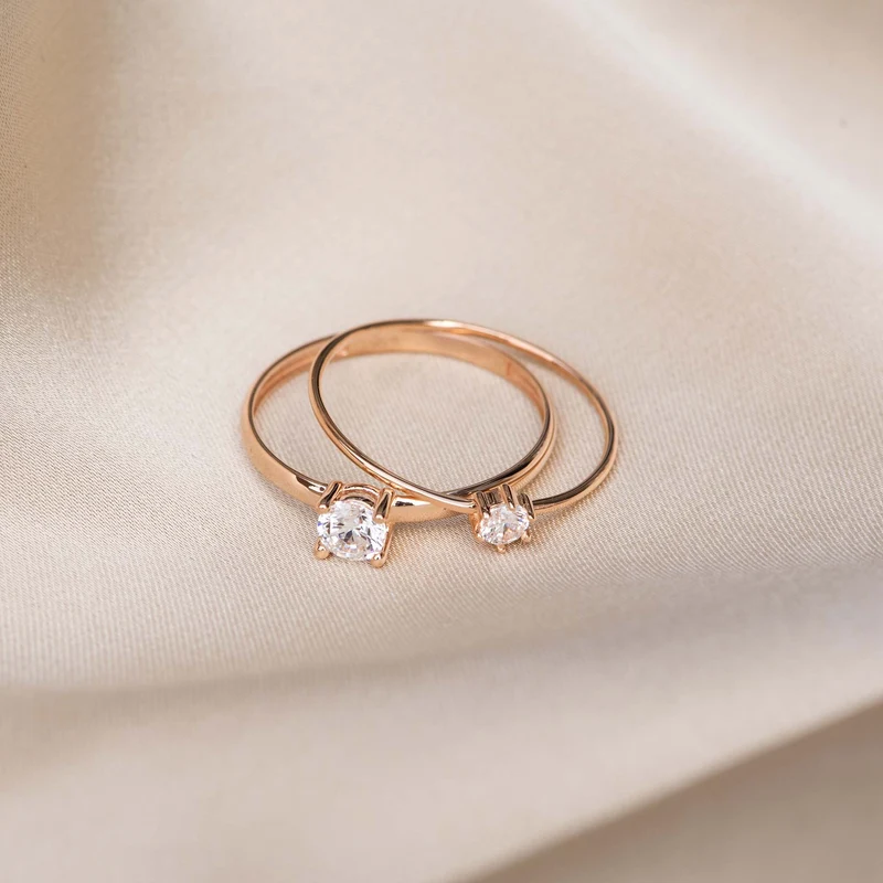 Isabel Bernard La Concorde Soleil 14 Karaat Roségouden Ring IB330074-50 (Maat: 50)