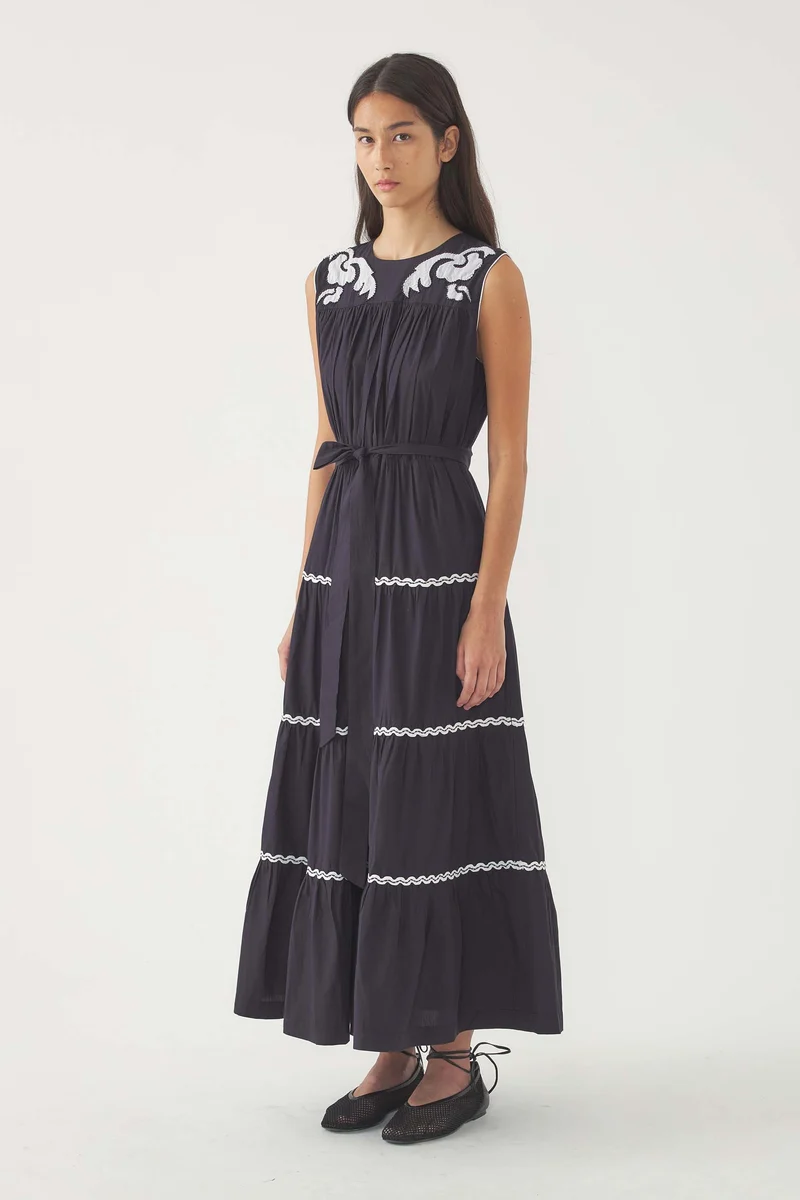 Robe maxi brodée Dali