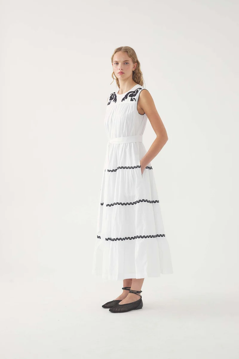 Robe maxi brodée Dali