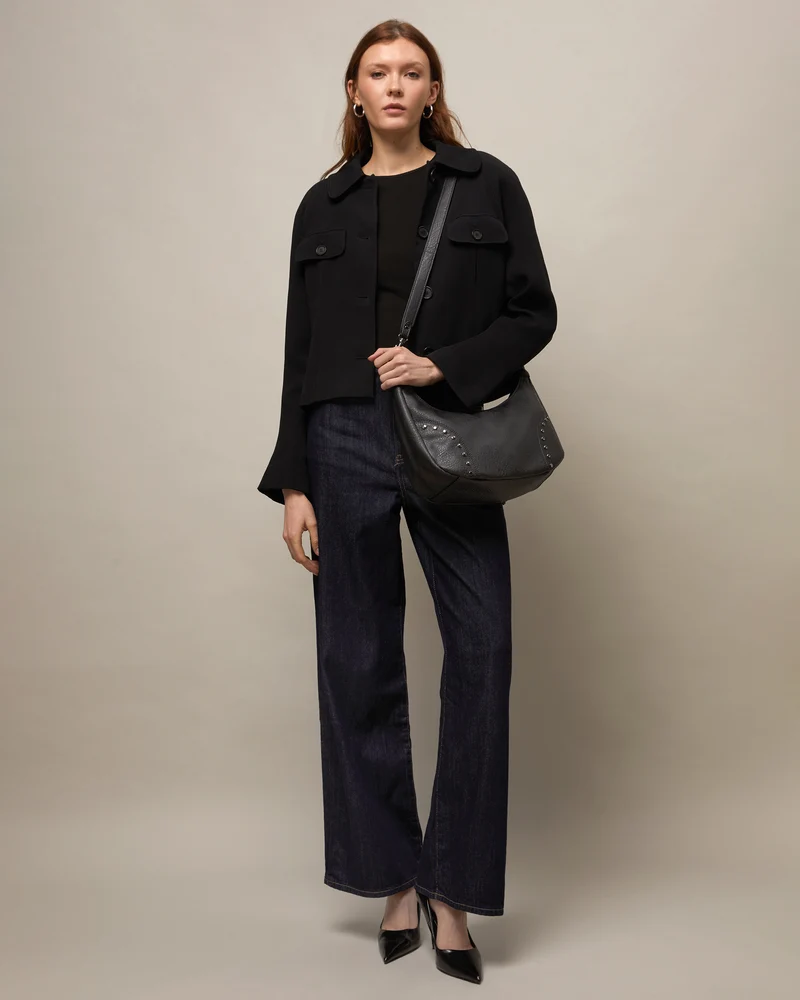 Serenitys bolso bandolera con detalles metálicos
