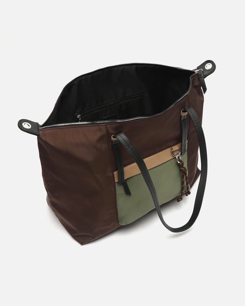 Bristol bolso shopper grande en nylon con asa bandolera extraíble