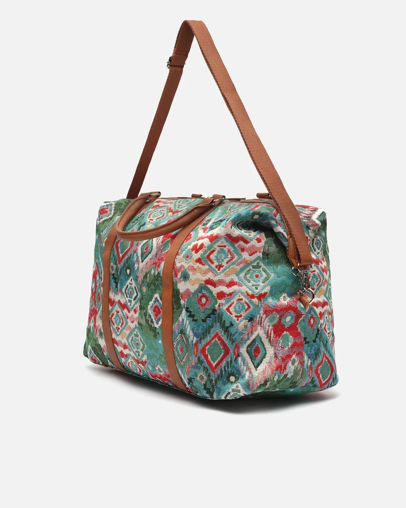 Zaria bolsa fin de semana con estampado jacquard y asa bandolera extraíble