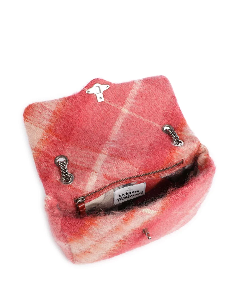 Vivienne Westwood Anita Tartan Mohair M Bolso de hombro fraser pink