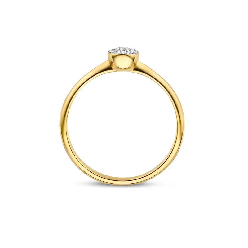 Isabel Bernard De la Paix Viviane 14 karaat gouden ring met diamant 0.11 ct IBD330037-50