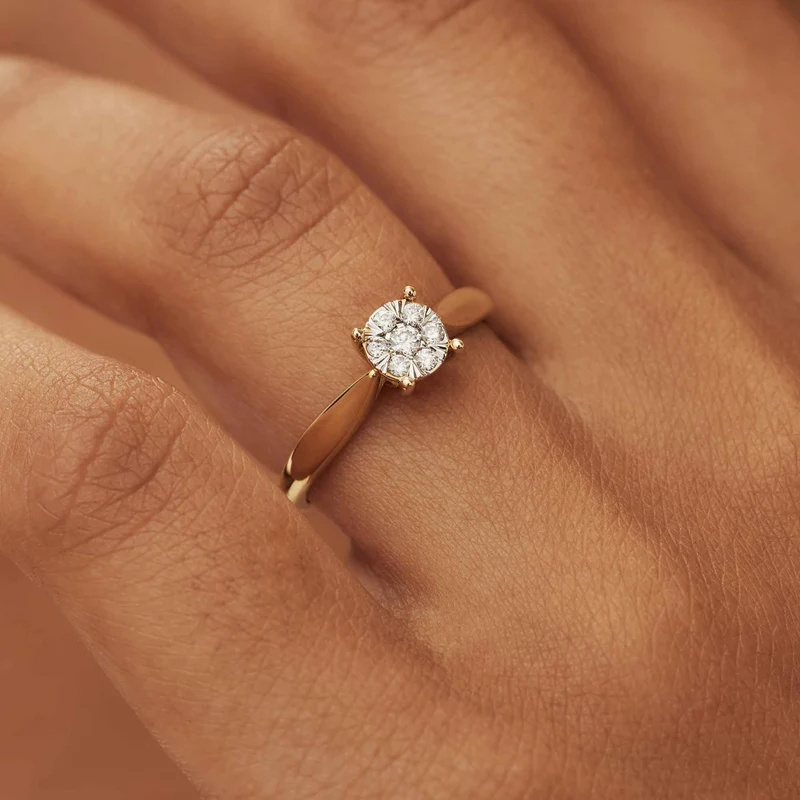 Isabel Bernard De la Paix Hanaé 14 karaat gouden ring | diamant 0.14 ct | IBD330008-60