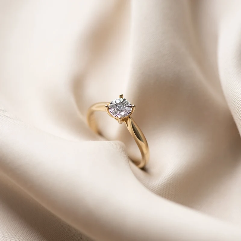 Isabel Bernard De la Paix Hanaé 14 karaat gouden ring | diamant 0.14 ct | IBD330008-60