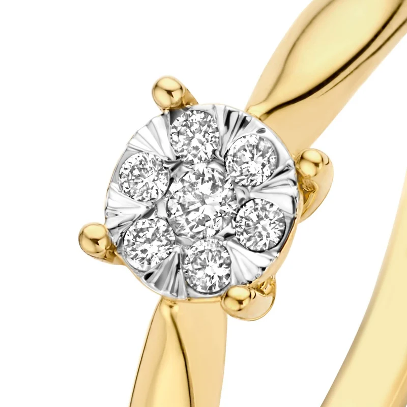 Isabel Bernard De la Paix Hanaé 14 karaat gouden ring | diamant 0.14 ct | IBD330008-60