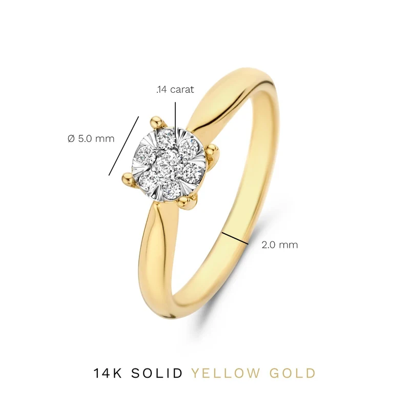 Isabel Bernard De la Paix Hanaé 14 karaat gouden ring | diamant 0.14 ct | IBD330008-60