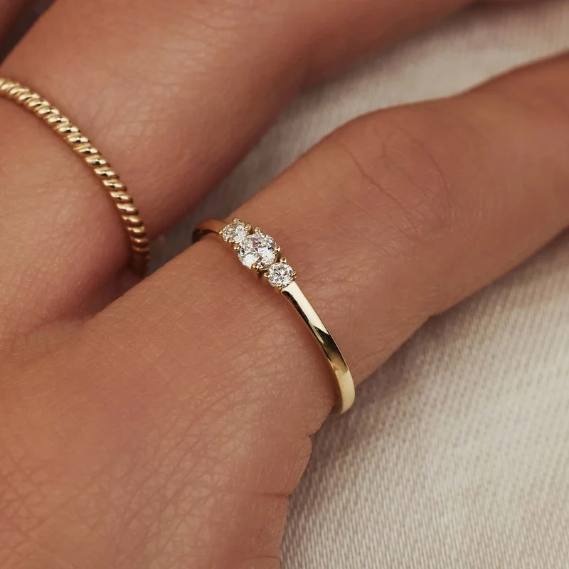 Isabel Bernard Rivoli Esmée 14 karaat gouden ring IB330050-50