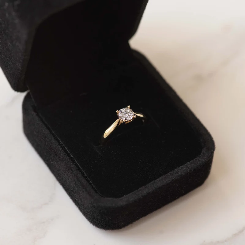 Isabel Bernard De la Paix Hanaé 14 karaat gouden ring | diamant 0.08 ct | IBD330007-50
